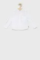 biela Detská bavlnená košeľa Guess Chlapčenský