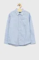 μπλε Παιδικό βαμβακερό πουκάμισο United Colors of Benetton Για αγόρια