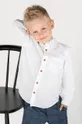 biela Detská bavlnená košeľa Coccodrillo Chlapčenský