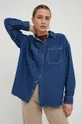 Джинсова сорочка Lee темно-синій