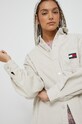 Ruházat Tommy Jeans pamut ing DW0DW14446.9BYY bézs