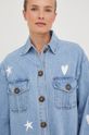 stalowy niebieski Femi Stories koszula jeansowa Linsy