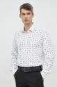 λευκό Βαμβακερό πουκάμισο Karl Lagerfeld Ανδρικά