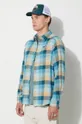 turquoise Columbia shirt Cornell Woods Flannel LS