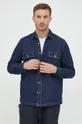 granatowy BOSS koszula jeansowa BOSS ORANGE