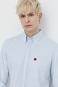 Bavlněná košile HUGO 50479302 modrá