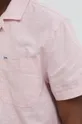 Tommy Jeans koszula z domieszką lnu różowy