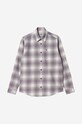 Carhartt WIP cotton shirt Deaver Shirt violet I030625