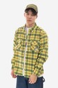 Billionaire Boys Club wool blend shirt Check B22317 yellow