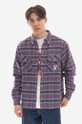 Billionaire Boys Club wool blend shirt Check all-over print violet B22317