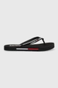 Japanke Tommy Jeans Flag Beach Sandal crna