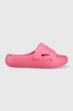 Šľapky Tommy Jeans Flatform Archive platforma ružová EN0EN01942.THW