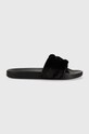 Calvin Klein Jeans klapki Slide Fur YW0YW00719.BDS tekstylny czarny YW0YW00719.BDS
