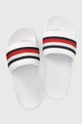 белый Шлепанцы Tommy Hilfiger Corporate Web Detail Slide Женский