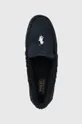 tmavomodrá Semišové papuče Polo Ralph Lauren Collins