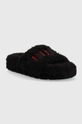 Polo Ralph Lauren pantofole Black Chunky Sherpa nero