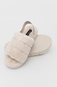 Calvin Klein Jeans kapcie Home Slipper Fakefur Elastic beżowy YW0YW00751.ACF