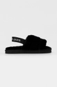 μαύρο Παντόφλες Calvin Klein Jeans Home Slipper Fakefur Elastic Γυναικεία