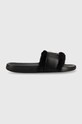 Παντόφλες Calvin Klein Jeans Slide W/fake Fur φλατ μαύρο YW0YW00754.BDS