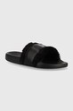 Чехли Calvin Klein Jeans Slide W/fake Fur YW0YW00754.BDS черен AW22
