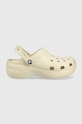 Crocs klapki Classic Platform Clog pozostałe beżowy 206750.2Y2