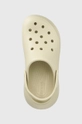 beige Crocs sliders Classic Crush clog