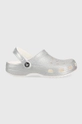 srebrny Crocs klapki Classic Glitter II Clog Damski