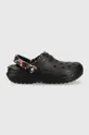 black Crocs slippers ClassicLinedAnimalRemixClog Women’s