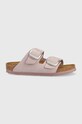 Кожаные шлепанцы Birkenstock Arizona Big Buckle венский фиолетовой 1023276.LILAC