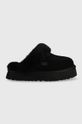 Δερμάτινες παντόφλες UGG Disquette μαύρο 1122550.BLK