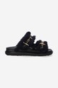 Kožené šľapky Marni Fussbett Shoe iný čierna FBMS014501.P5045.ZL866
