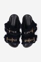 Kožené šľapky Marni Fussbett Shoe čierna FBMS014501.P5045.ZL866