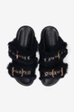 black Marni leather sliders Fussbett Shoe