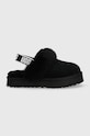 Δερμάτινες παντόφλες UGG Funkette μαύρο 1130395K.BLK