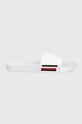 Tommy Hilfiger papuci Corporate Knitted Beach FM0FM04062.YBR alb AW22
