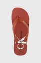 červená Žabky Calvin Klein Jeans Beach Sandal Monogram