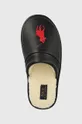 crna Kožne kućne papuče Polo Ralph Lauren