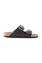 Birkenstock klapki skórzane Arizona czarny 1023115.BLK