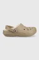 brown Crocs slippers Classic Lined Clog Unisex