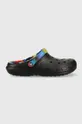 čierna Papuče Crocs Classic Lined Spray Dye Clog Unisex