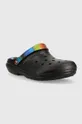Crocs slippers Classic Lined Spray Dye Clog black