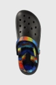 black Crocs slippers Classic Lined Spray Dye Clog