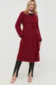 Μάλλινο παλτό Red Valentino κόκκινο