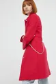 czerwony Love Moschino płaszcz wełniany