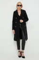 Elisabetta Franchi płaszcz wełniany czarny