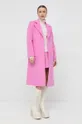 Μάλλινο παλτό MAX&Co. ροζ
