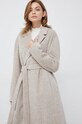 Vlněný kabát Calvin Klein béžová K20K204951.9BYY