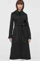 Μάλλινο παλτό Victoria Beckham μαύρο