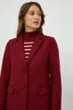 burgundské Vlnený kabát Tommy Hilfiger