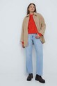 Пальто с примесью шерсти United Colors of Benetton 2WDPDN00Z.993 бежевый AW22